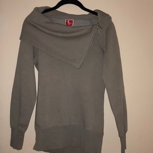 Comfy AF Gray Zip-Neck Sweater